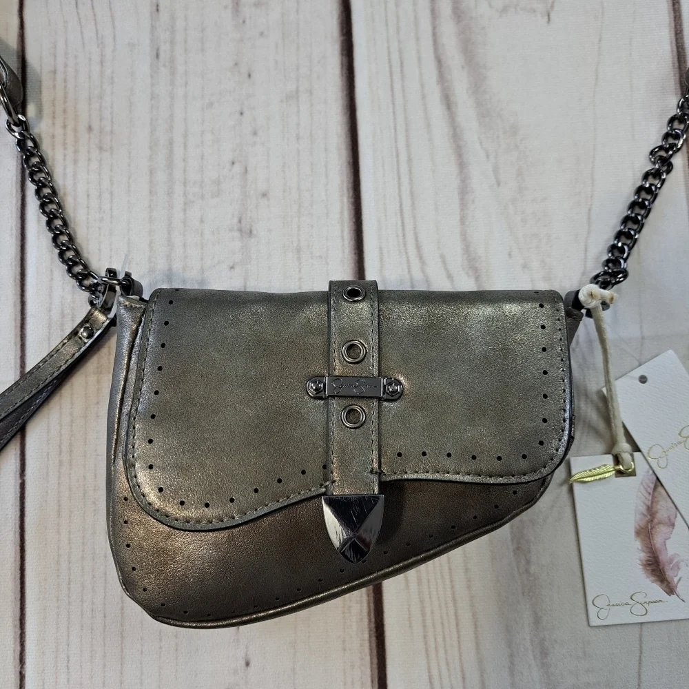 Jessica Simpson Connie Crossbody Bag with Belt loops, Wristlet loop